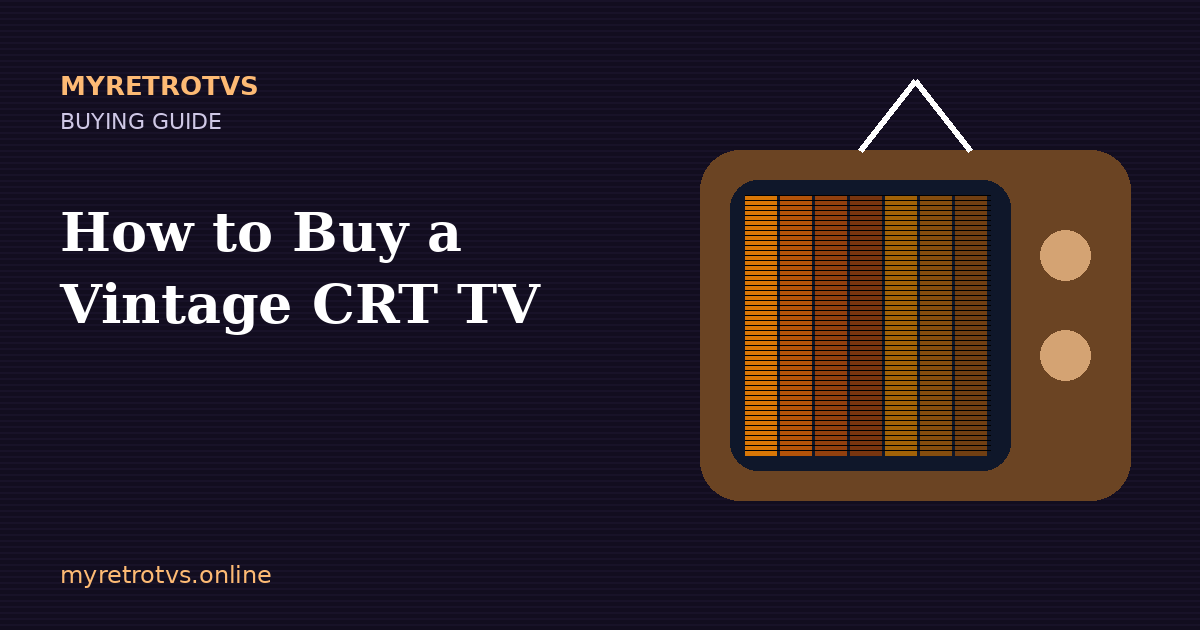 Wood-grain vintage television set in warm amber tones for a vintage CRT TV buying guide