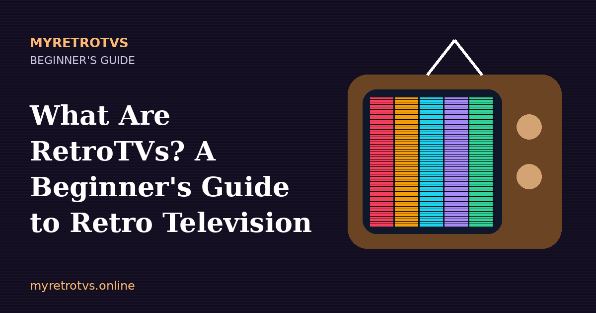 Retro television with a colorful test screen, illustrating a beginner's guide to RetroTVs